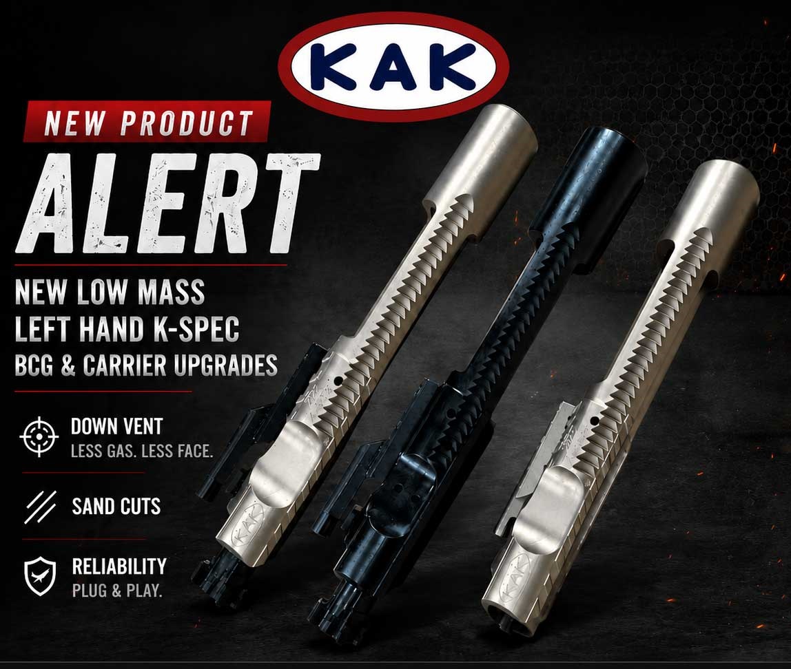 KAK Industry Left Hand K-SPEC Bolt Carrier Groups | The Gun Shop